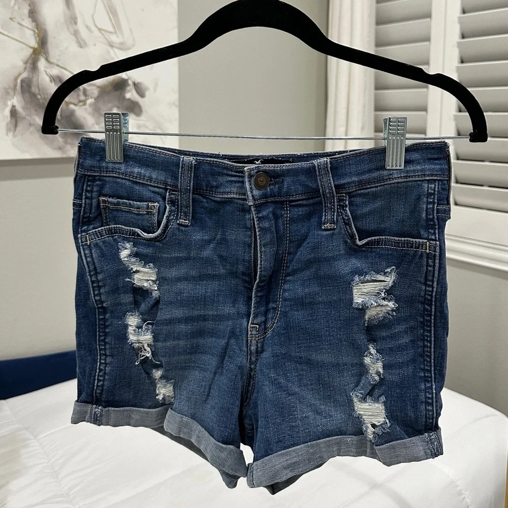 High Rise Ripped Jean Shorts ! - Picture 1 of 3